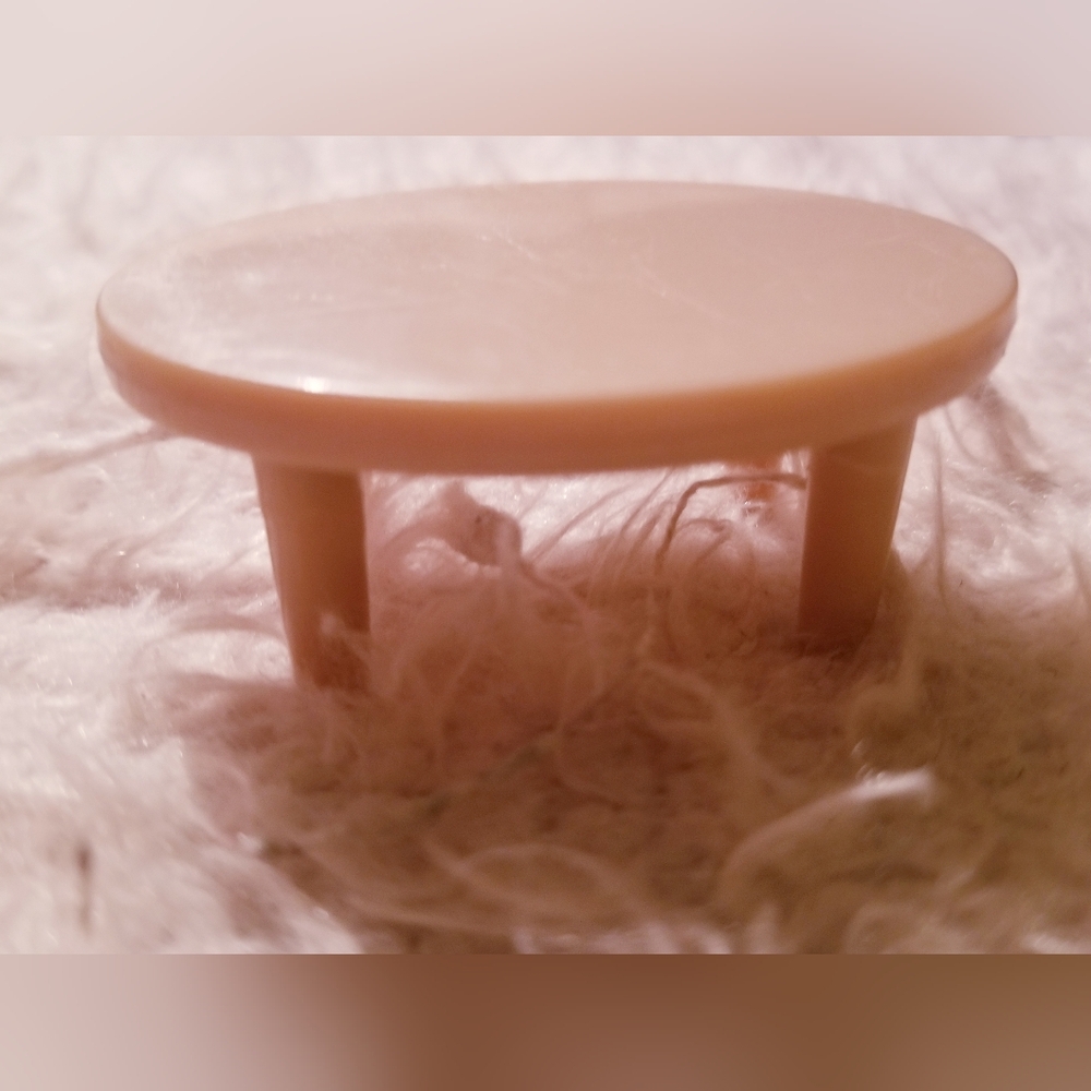 Miniature Dollhouse Table Tan Living Room Coffee Table